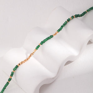 Green Gem Beaded Necklace