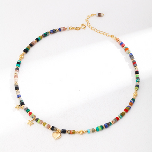 Colorful Stone Beaded Necklace